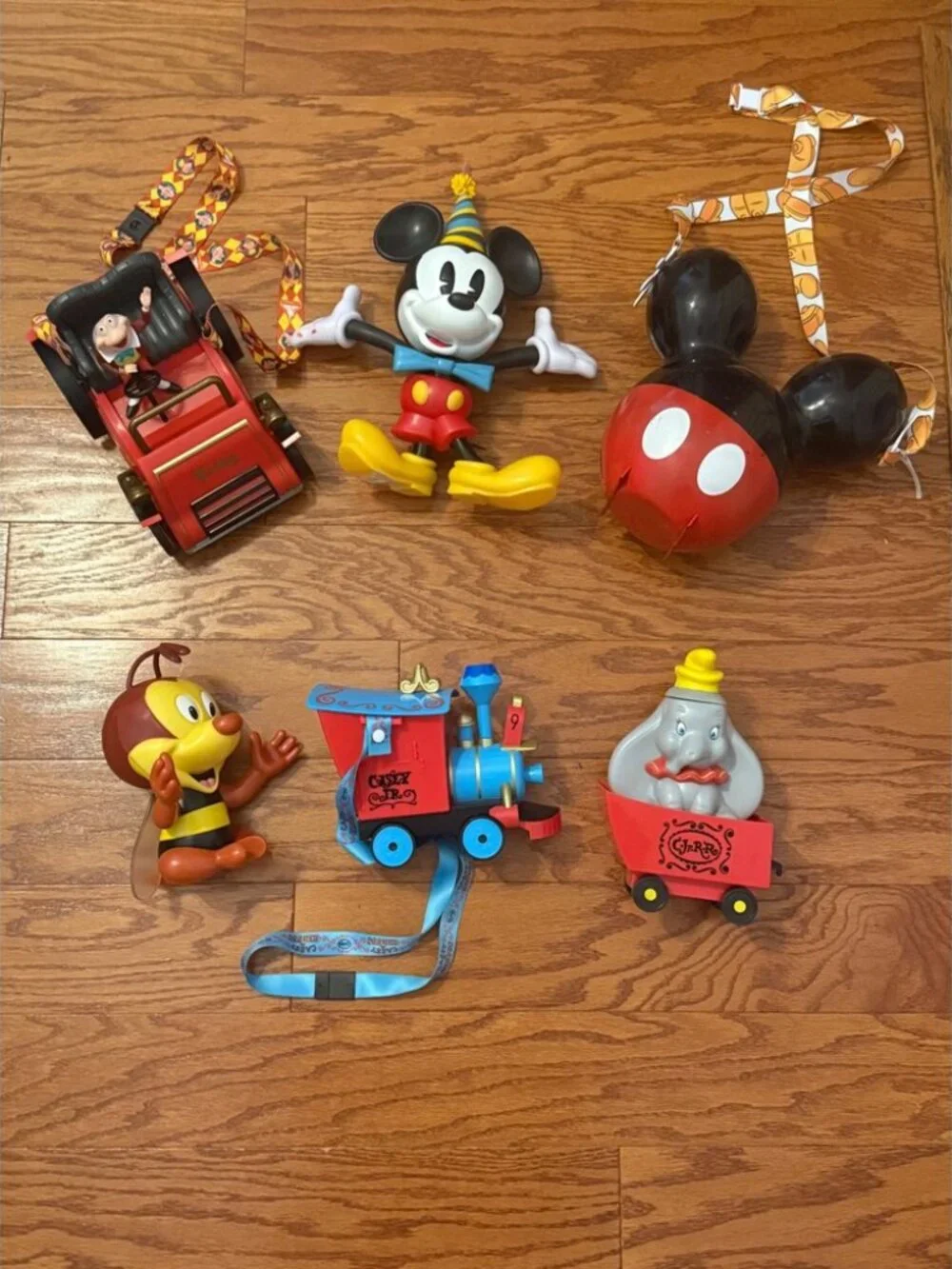 Lot of 6 Disney Parks Popcorn Buckets and Sippers